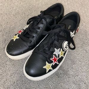 Kenneth Cole Black Sneakers With Patch Detailing